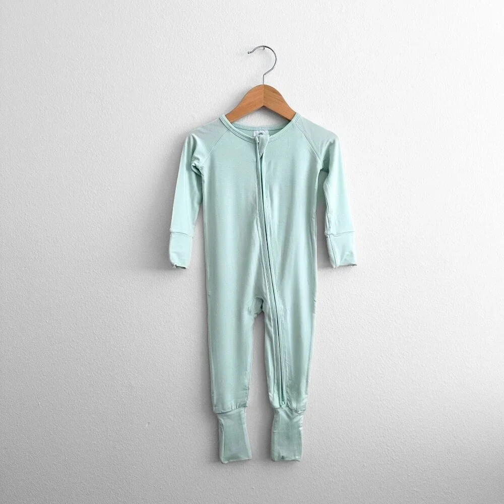 NWT Cute Baby Sleep N' Play Soft Bamboo Pajamas One-piece Bodysuits Set 18-24M